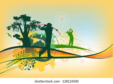 colorful golf background