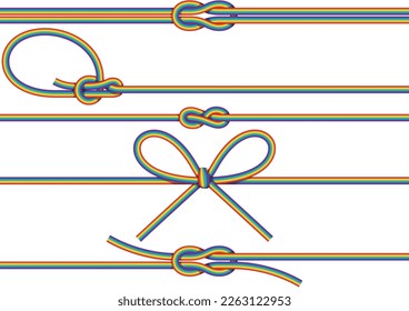 Colorful and gorgeous rainbow string knot set