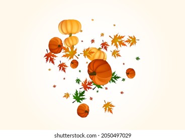 Vector colorido de luz de fondo de la marea. Tarjeta de corona naranja. Plantilla de resumen de calabaza de oro. Planta Acogedora. Cartel de la granja.