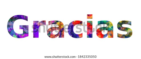 Colorful Gracias Text Word Vector Design Stock Vector (Royalty Free ...