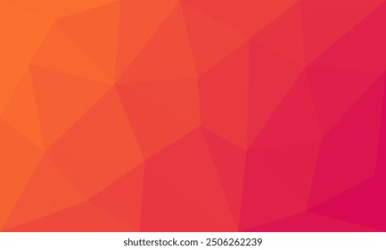 Colorful gradation abstract geometric background. Orange and pink gradient illustration template for banner, digital, web, cover, greeting, poster, decoration, display, advertising, surface