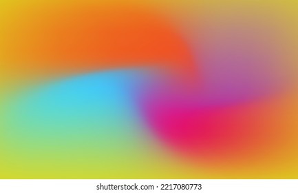 Colorful gradations, blue, orange, green, pink and purple background gradations, textures, soft and smooth