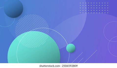 Colorful gradient 3d round modern background