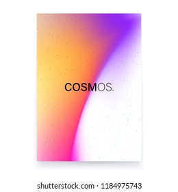 Colorful Gradient A4 Poster Design. Abstract Watercolor Backdrop. Color Flow