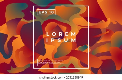 Colorful gradient abstract background design. Cool background design for posters with liquid shapes composition