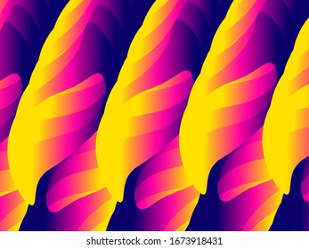 Fondo abstracto de gradiente colorido con formas geométricas de fluido. Plantilla de diseño de moda con colores de degradado vibrantes. Ilustración del vector