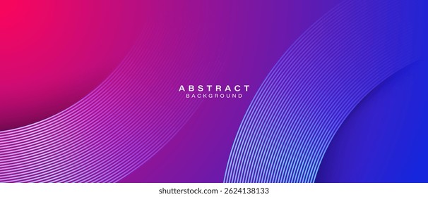 Colorful gradient abstract background with glowing geometric lines. Creative design. Minimalist style. Suit for cover, poster, banner, brochure, website, flyer, book