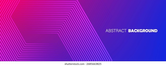 Colorful gradient abstract background with glowing geometric lines. Creative design. Minimalist style. Suit for cover. vector illustration, poster, website
