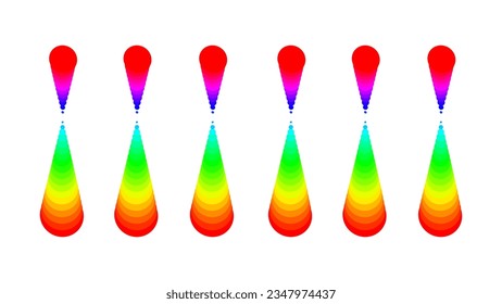colorful gradient abstract background isolated on white