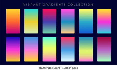 colorful gradient abstract background set