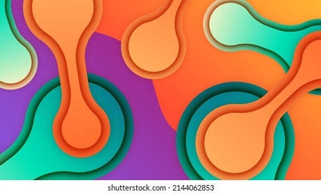 Colorful gradient abstract background with vibrant shiny element decoration for web header, presentation design, tech banner