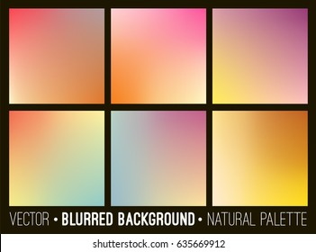 Colorful gradient abstract backgrounds set. Smooth template design for creative decor of covers, banners and websites