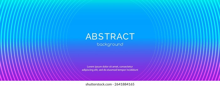 Colorful gradient abstract banner template. Vector circles minimal background for presentations, party events, web header