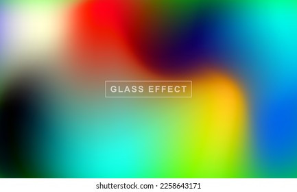 colorful gradient abstract blurred glass effect background vector design.