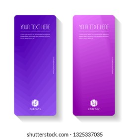 Colorful Gradient Abstract business banner template, vertical banner cards set.