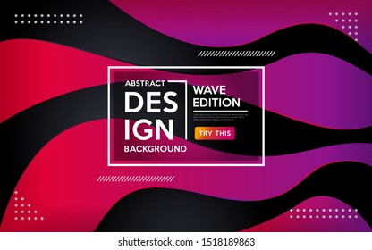 Colorful gradient abstract dynamic wave background. Modern background design.