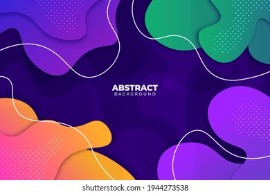 Colorful Gradient Abstract Fluid Background  