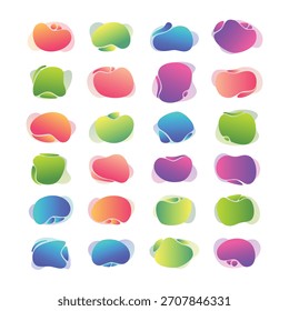 Colorful Gradient Abstract Fluid Blobs Shapes for Creative Projects