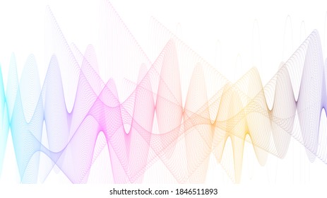 Colorful gradient abstract motion flow vector design. Halftone curvy creative lines, elegant soft colorful abstract background, smooth digital web design vector