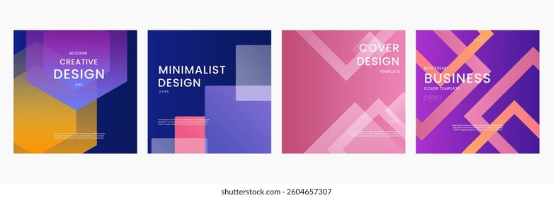 Colorful Gradient Abstract Shapes Ideal for Post, Background, Banner, Ad, Promo, Invitation, Etc
