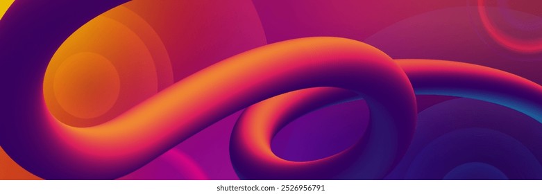 Colorful gradient abstract spiral vector background, orange and purple 