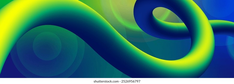 Fondo de Vector espiral abstracto degradado colorido, verde y azul