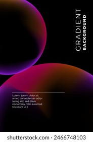Fondo de póster de Vector abstracto de degradado colorido