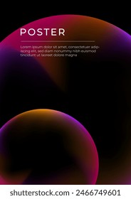 Colorful gradient abstract vector poster background
