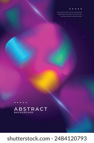 Colorful gradient abstract vector poster background