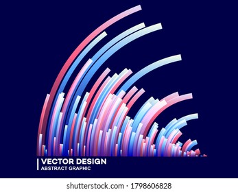 Colorful gradient arc background, abstract art background or template