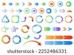 Colorful gradient arrow set.Easy-to-use vector data.