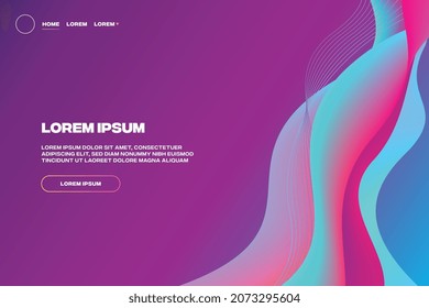 Colorful gradient background. Abstract fluid pattern of neon color. Suitable for wallpaper, background, landing page.