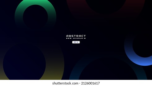 colorful gradient background with abstract round shape cirlcle, arrow, dynamic and sport banner concept.