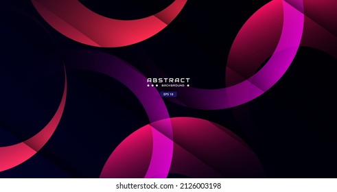 colorful gradient background with abstract round shape cirlcle, arrow, dynamic and sport banner concept.