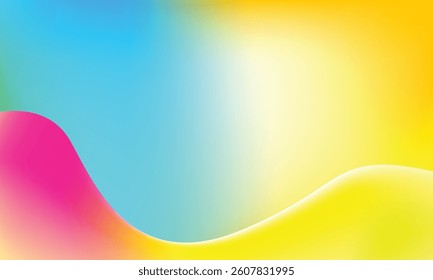 A colorful Gradient background with a blue and yellow