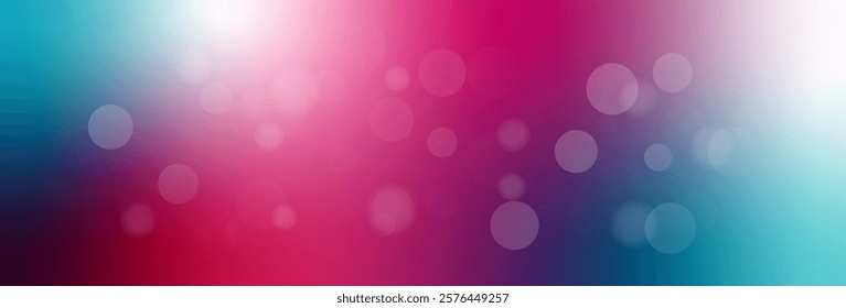 Colorful Gradient Background With Bokeh Light Effect. Abstract Business Banner. Wallpaper. Vector Illustration