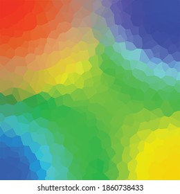 Fondo de degradado colorido. Fondo colorido. Papel pintado con motivos de cristal. Fondo polígono. Imagen vectorial.