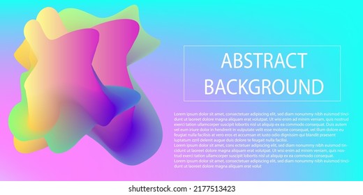 Colorful gradient background design. Abstract geometric background with liquid shapes. Eps10 vector illustration