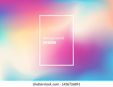 Colorful Gradient Background Design Template blue, orange, red and white with text