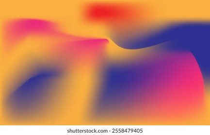 Colorful Gradient Background design. Yellow, blue, red color combination background.