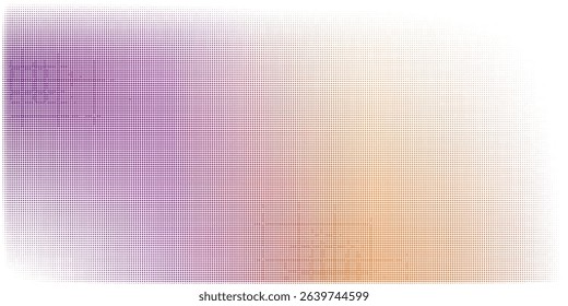 Colorful Gradient Background with Dotted Halftone Design in Purple and Orange