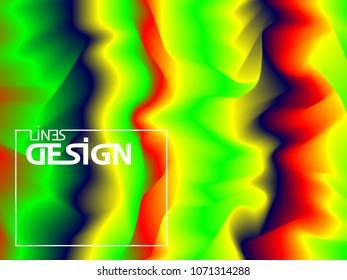 Colorful gradient background. Dynamic bright color form effect. Design template.  Vector Illustration.