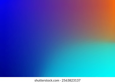 Colorful gradient background featuring vivid blue, purple, orange, and cyan tones blending harmoniously. 