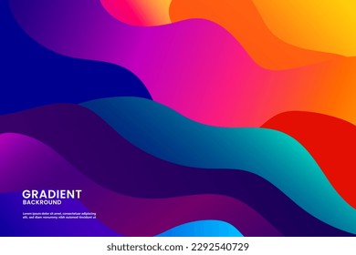 Colorful gradient background. Fluid banner template vector illustration.