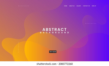 Colorful gradient background with Fluid and liquid shapes composition. homepage, landing page design