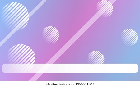 Colorful Gradient Background with Line, Circle. For Website Pattern, Banner Or Poster. Vector Illustration