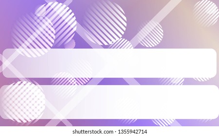 Colorful Gradient Background with Line, Circle. For Website Pattern, Banner Or Poster. Vector Illustration