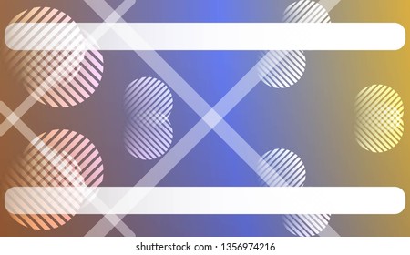 Colorful Gradient Background with Line, Circle. For Website Pattern, Banner Or Poster. Vector Illustration
