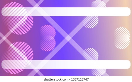 Colorful Gradient Background with Line, Circle. For Website Pattern, Banner Or Poster. Vector Illustration