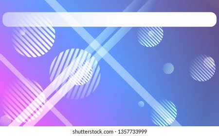 Colorful Gradient Background with Line, Circle. For Website Pattern, Banner Or Poster. Vector Illustration